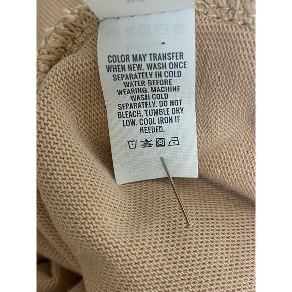 Aerie  Women's OVERSIZED Feminine Lace Up V-Neck Blush Peach  Hoodie Size XS - Picture 5 of 6